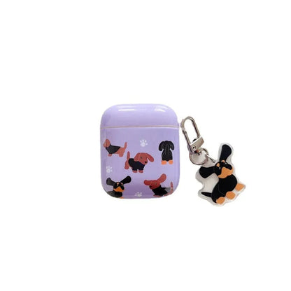Purple Dachshund AirPods  Case The Doxie World