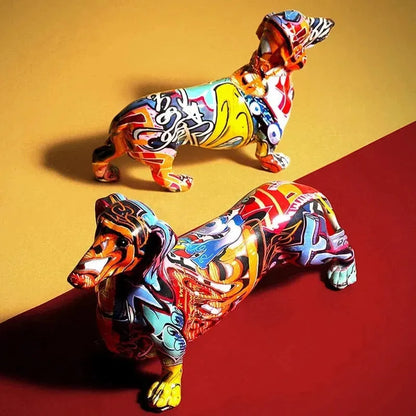 Rainbow Dachshund Figure The Doxie World
