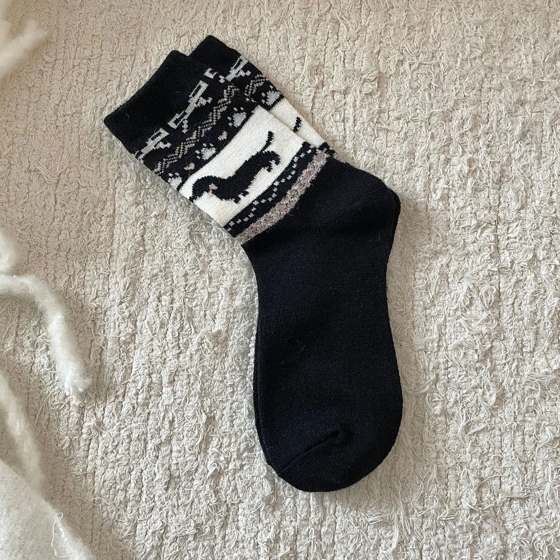 Sausage Dog Socks Black Ploocy