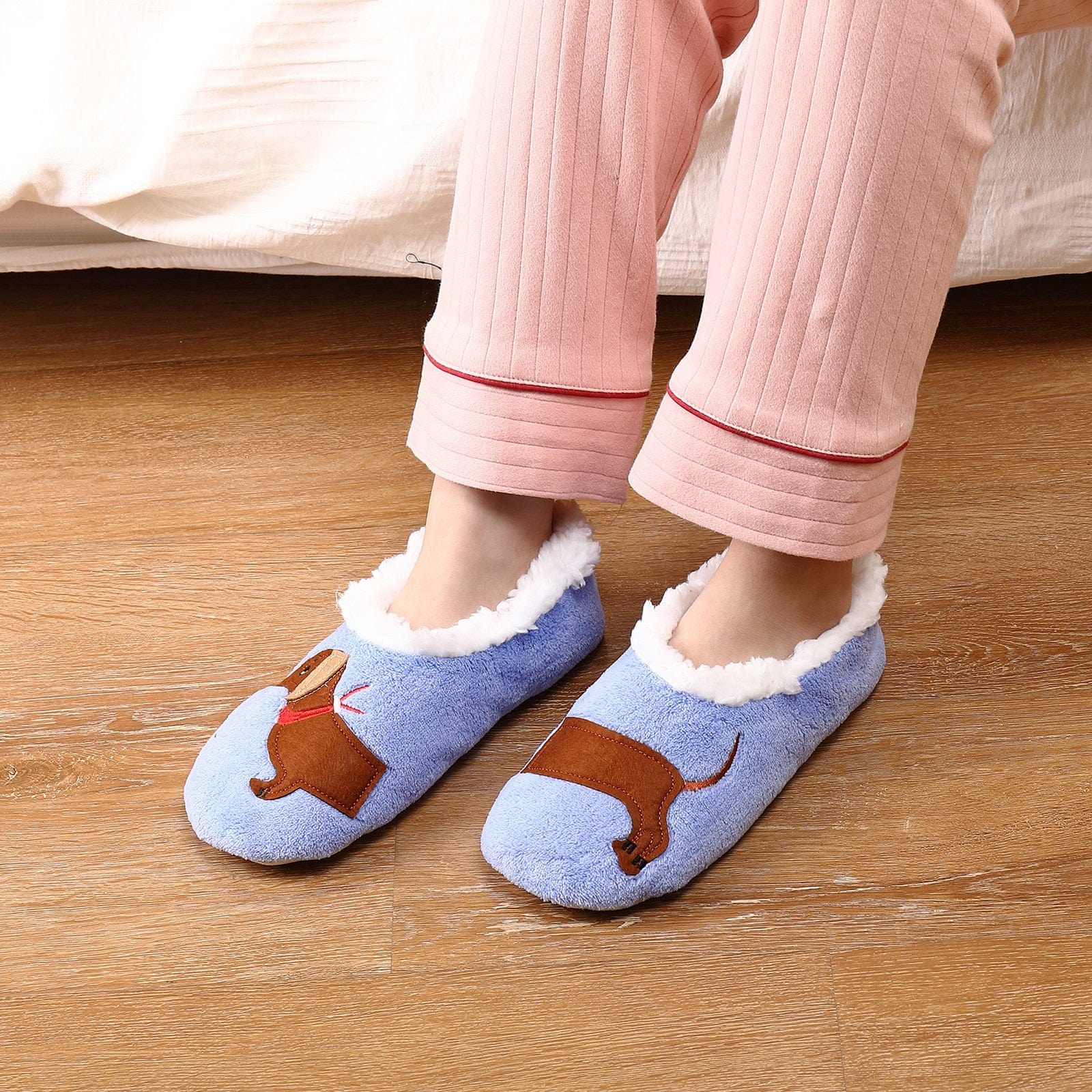 Sherpa-lined Dachshund Slippers The Doxie World