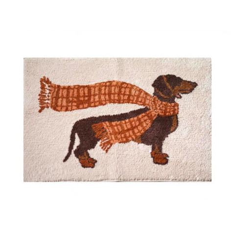 Soft Dachshund Door Mat Orange / 40x60cm / 16x24inch The Doxie World