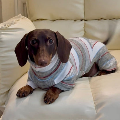 Striped Dachshund High Neck Onesie The Doxie World