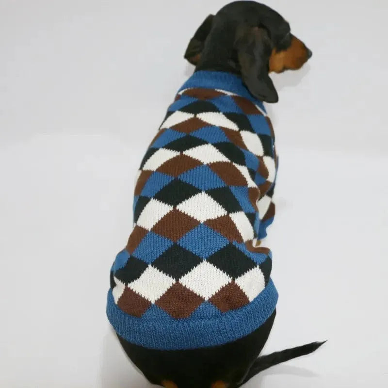Wiener Dog Check Sweater The Doxie World