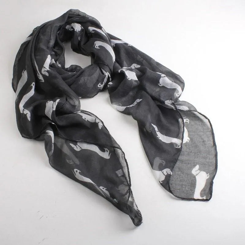 Wiener Dog Scarf black The Doxie World