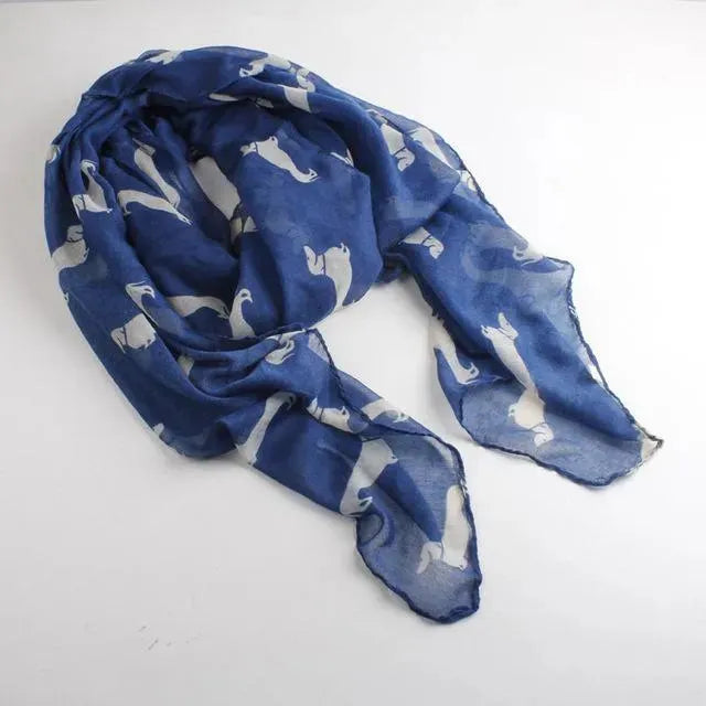 Wiener Dog Scarf blue The Doxie World