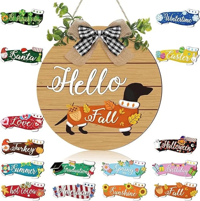 Wooden Dachshund Door Hanger The Doxie World