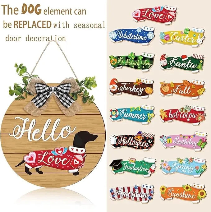 Wooden Dachshund Door Hanger The Doxie World