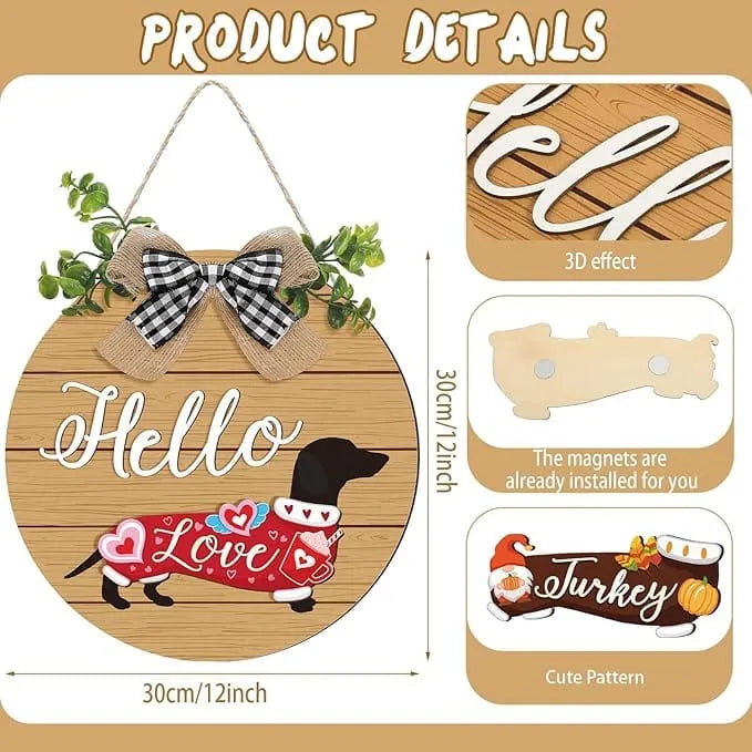Wooden Dachshund Door Hanger The Doxie World