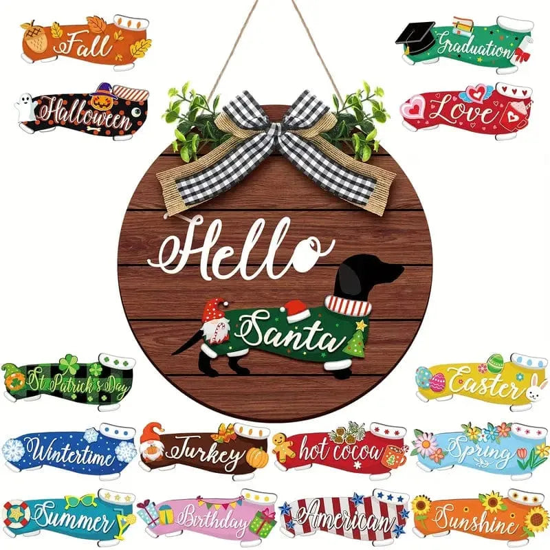 Wooden Dachshund Door Hanger The Doxie World