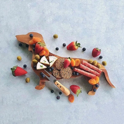 Wooden Dachshund Serving Board Wood / 40x22cm/16”x8.5” The Doxie World
